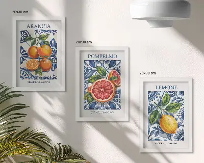 Zestaw obrazów dekoracja ścienna cytrusy w stylu włoskim