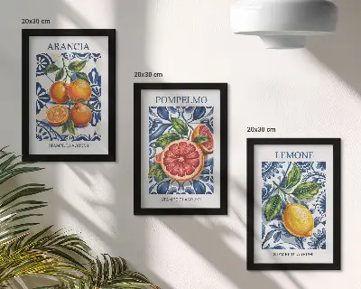 Zestaw obrazów dekoracja ścienna cytrusy w stylu włoskim