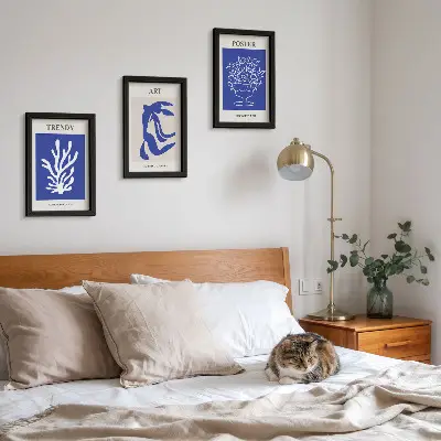 Abstrakcyjne artystyczne postery Henri Matisse tryptyk w ramie