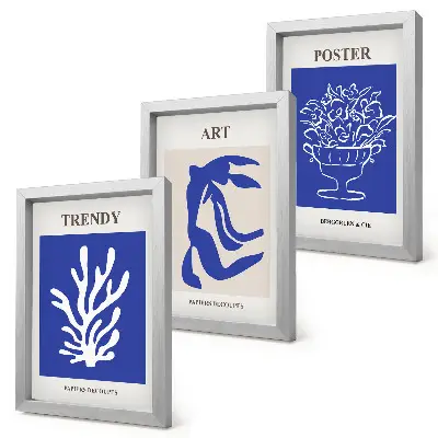 Abstrakcyjne artystyczne postery Henri Matisse tryptyk w ramie