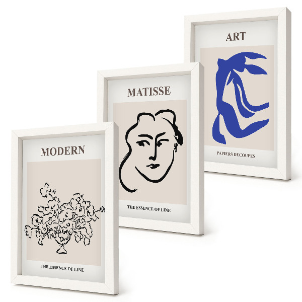 Dekoracja ścienna zestaw obrazów Abstrakcyjne postery w minimalistycznym stylu Henri Matisse