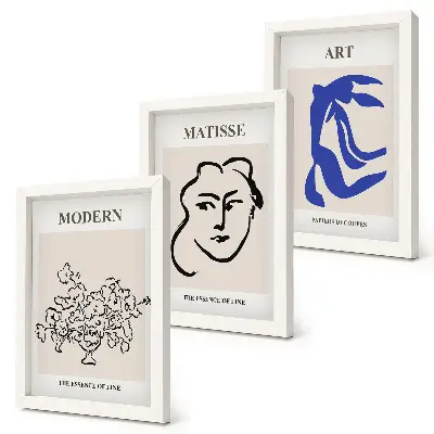 Zestaw obrazów dekoracyjnych abstrakcyjne plakaty w minimalistycznym stylu Henri Matisse