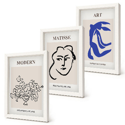 Dekoracja ścienna zestaw obrazów Abstrakcyjne postery w minimalistycznym stylu Henri Matisse