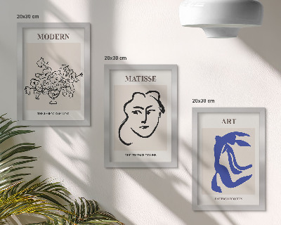 Dekoracja ścienna zestaw obrazów Abstrakcyjne postery w minimalistycznym stylu Henri Matisse