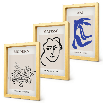 Dekoracja ścienna zestaw obrazów Abstrakcyjne postery w minimalistycznym stylu Henri Matisse