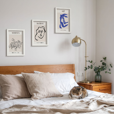 Dekoracja ścienna zestaw obrazów Abstrakcyjne postery w minimalistycznym stylu Henri Matisse