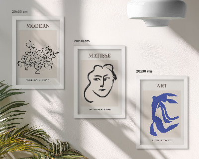 Dekoracja ścienna zestaw obrazów Abstrakcyjne postery w minimalistycznym stylu Henri Matisse
