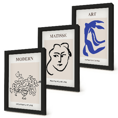Dekoracja ścienna zestaw obrazów Abstrakcyjne postery w minimalistycznym stylu Henri Matisse
