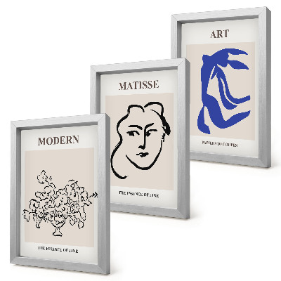 Dekoracja ścienna zestaw obrazów Abstrakcyjne postery w minimalistycznym stylu Henri Matisse