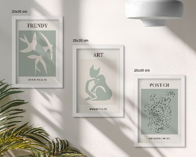 Zestaw 3 obrazów w ramie Stylowe ilustracje Henri Matisse
