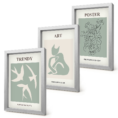 Zestaw 3 obrazów w ramie Stylowe ilustracje Henri Matisse