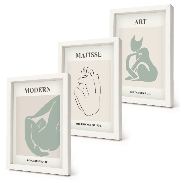 Dekoracja ścienna zestaw obrazów Abstrakcyjne figury w pastelowych odcieniach Henri Matisse