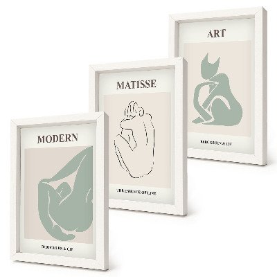 Dekoracja ścienna zestaw obrazów Abstrakcyjne figury w pastelowych odcieniach Henri Matisse