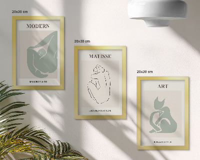 Dekoracja ścienna zestaw obrazów Abstrakcyjne figury w pastelowych odcieniach Henri Matisse
