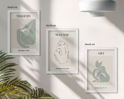 Dekoracja ścienna zestaw obrazów Abstrakcyjne figury w pastelowych odcieniach Henri Matisse
