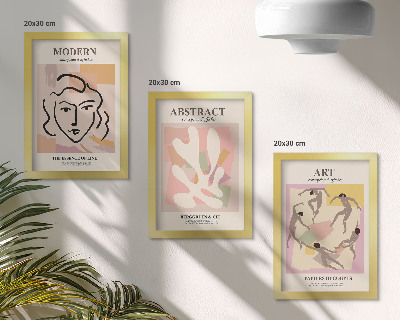 Dekoracja ścienna zestaw obrazów Stylowe portrety i abstrakcyjne formy w pastelowych kolorach