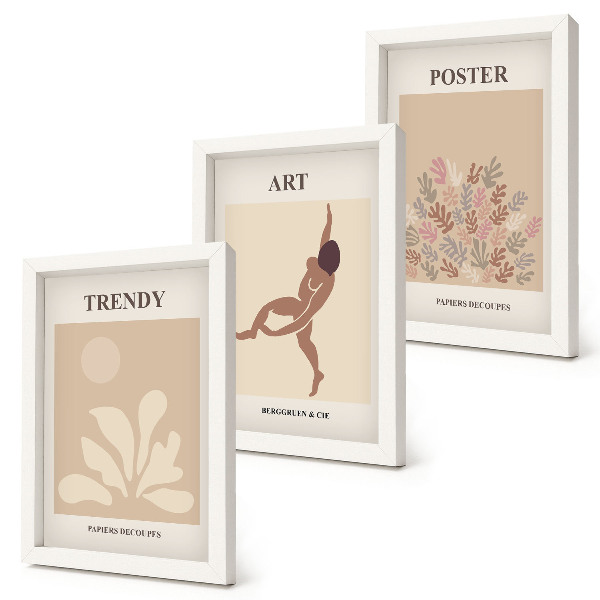 Tryptyk w ramie Abstrakcyjne formy i postacie Henri Matisse