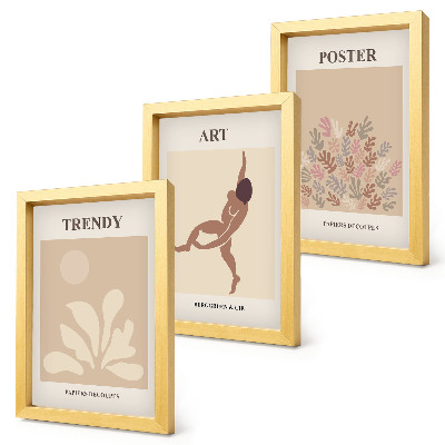 Tryptyk w ramie Abstrakcyjne formy i postacie Henri Matisse