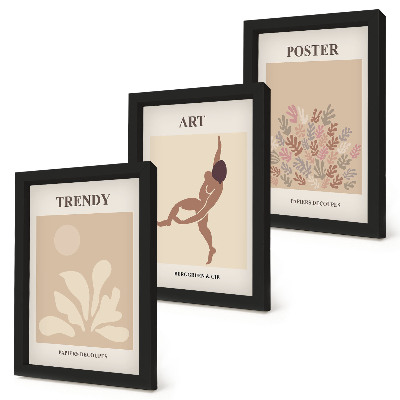 Tryptyk w ramie Abstrakcyjne formy i postacie Henri Matisse