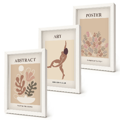 Tryptyk w ramie Stylowe abstrakcyjne kompozycje Henri Matisse