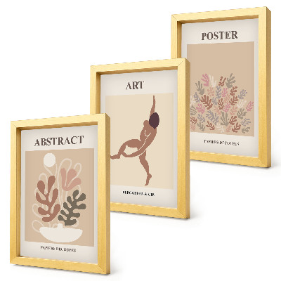 Tryptyk w ramie Stylowe abstrakcyjne kompozycje Henri Matisse
