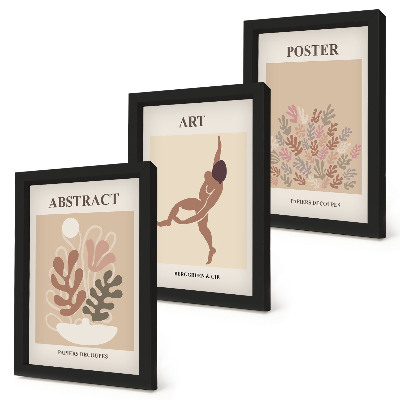 Tryptyk w ramie Stylowe abstrakcyjne kompozycje Henri Matisse