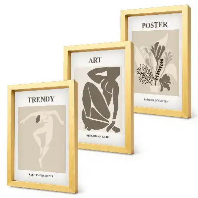 Zestaw obrazów dekoracja ścienna z motywem figur ludzkich i roślin Henri Matisse'a
