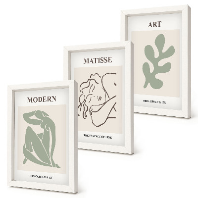 Dekoracja ścienna zestaw obrazów Stylowe postacie i rośliny w minimalistycznym designie
