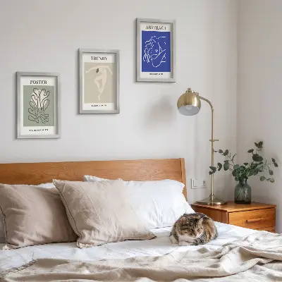 Dekoracja ścienna zestaw obrazów pastelowe ilustracje w stylu Henri Matisse'a