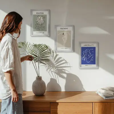 Dekoracja ścienna zestaw obrazów pastelowe ilustracje w stylu Henri Matisse'a