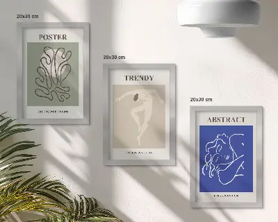 Dekoracja ścienna zestaw obrazów pastelowe ilustracje w stylu Henri Matisse'a