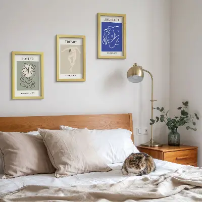 Dekoracja ścienna zestaw obrazów pastelowe ilustracje w stylu Henri Matisse'a