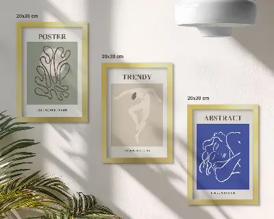 Dekoracja ścienna zestaw obrazów pastelowe ilustracje w stylu Henri Matisse'a