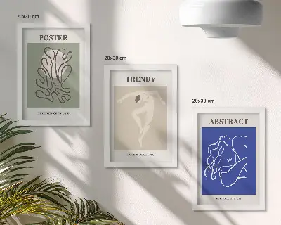 Dekoracja ścienna zestaw obrazów pastelowe ilustracje w stylu Henri Matisse'a