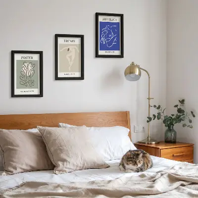 Dekoracja ścienna zestaw obrazów pastelowe ilustracje w stylu Henri Matisse'a