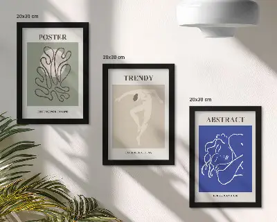 Dekoracja ścienna zestaw obrazów pastelowe ilustracje w stylu Henri Matisse'a