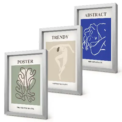 Dekoracja ścienna zestaw obrazów pastelowe ilustracje w stylu Henri Matisse'a