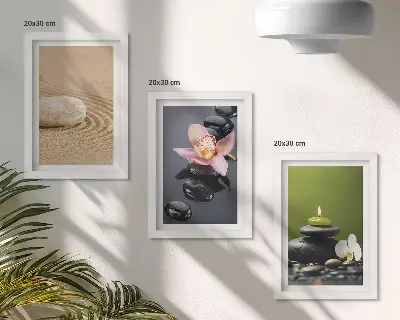 Dekoracja ścienna zestaw obrazów Relaksujące motywy kamieni spokój i zen