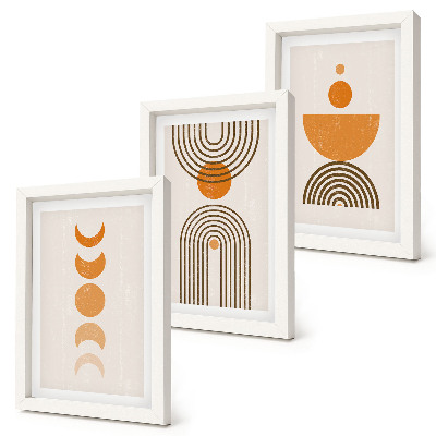 Tryptyk w ramie Boho minimalistyczne wzornictwo dekoracyjne