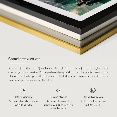 Kwiatowe targi w Londynie, Chicago i Hongkongu zestaw 3 obrazów w ramie