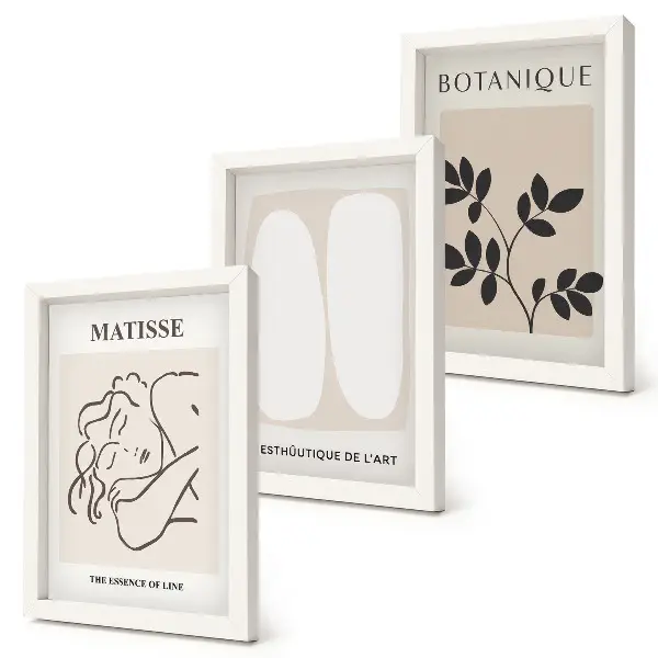 Zestaw obrazów dekoracja ścienna stylowe minimalistyczne obrazy z motywami roślinnymi w stylu Matisse'a
