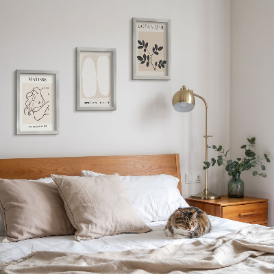 Dekoracja ścienna zestaw obrazów Stylowe minimalistyczne obrazy z motywami roślinnymi Matisse