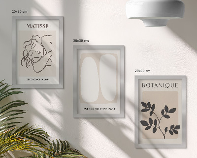 Dekoracja ścienna zestaw obrazów Stylowe minimalistyczne obrazy z motywami roślinnymi Matisse