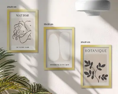 Zestaw obrazów dekoracja ścienna stylowe minimalistyczne obrazy z motywami roślinnymi w stylu Matisse'a