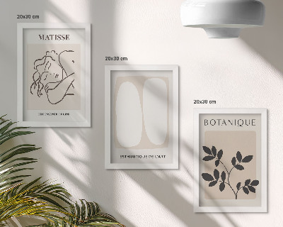 Dekoracja ścienna zestaw obrazów Stylowe minimalistyczne obrazy z motywami roślinnymi Matisse