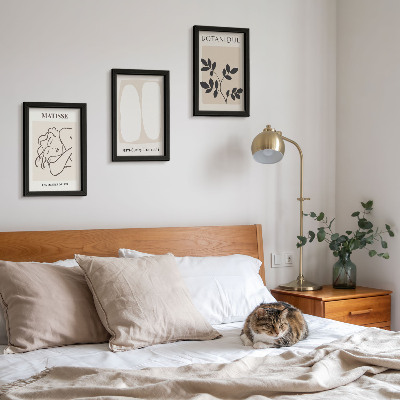 Dekoracja ścienna zestaw obrazów Stylowe minimalistyczne obrazy z motywami roślinnymi Matisse