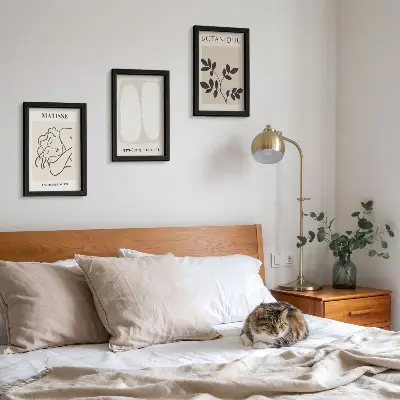Zestaw obrazów dekoracja ścienna stylowe minimalistyczne obrazy z motywami roślinnymi w stylu Matisse'a
