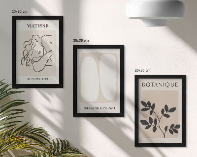 Dekoracja ścienna zestaw obrazów Stylowe minimalistyczne obrazy z motywami roślinnymi Matisse