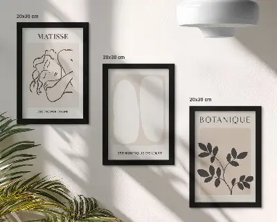 Zestaw obrazów dekoracja ścienna stylowe minimalistyczne obrazy z motywami roślinnymi w stylu Matisse'a
