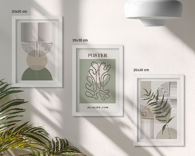 Dekoracja ścienna zestaw obrazów Geometryczne abstrakcje botaniczne wzory poster